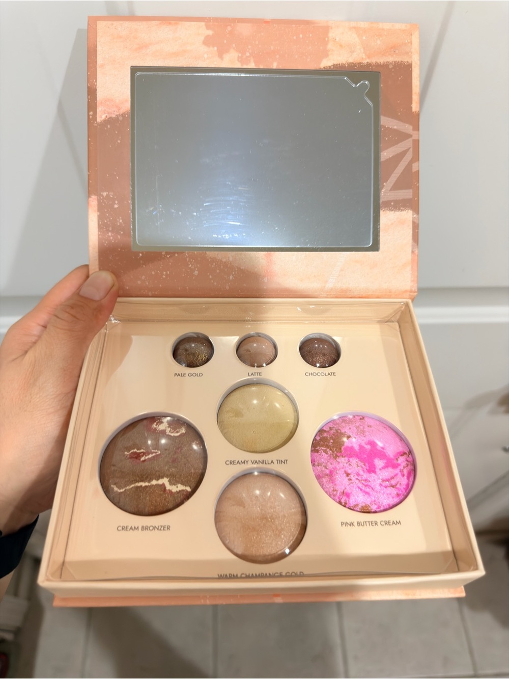 Makeup Highlight & Bronzer Palette - Pink, Gold, Brown Shades
